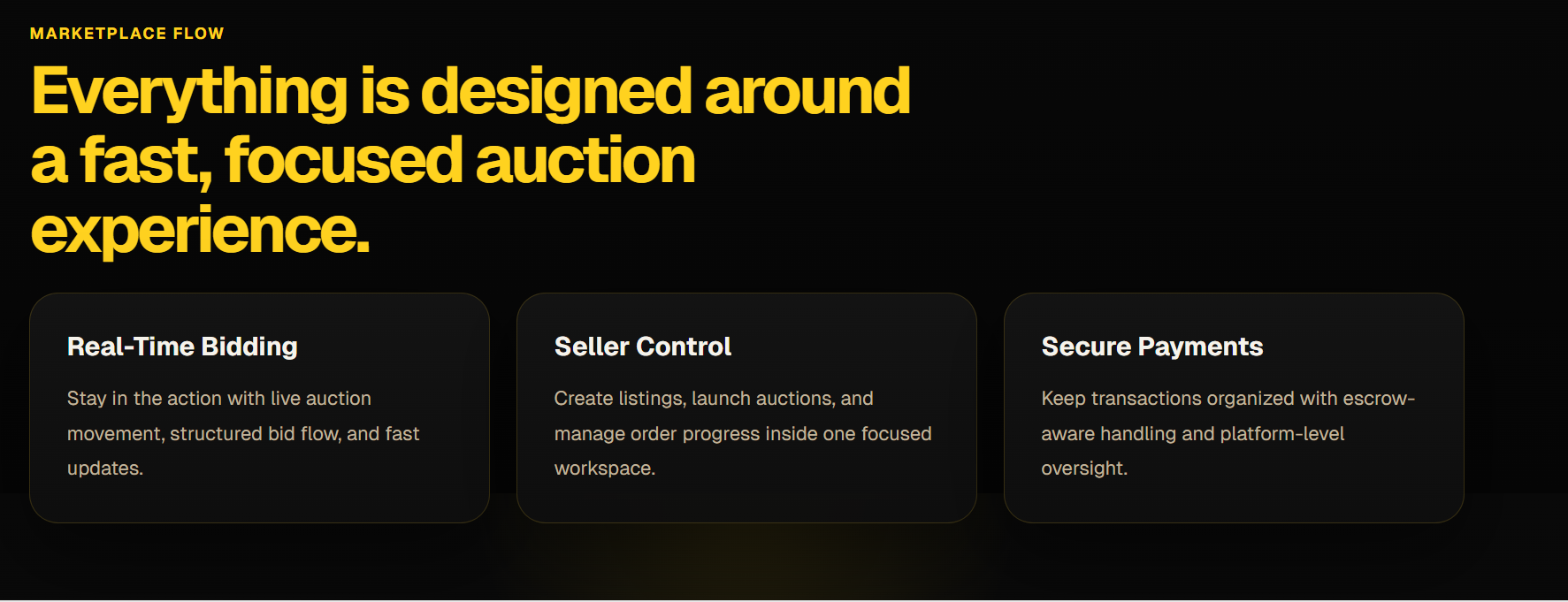 AuctionArc management dashboard